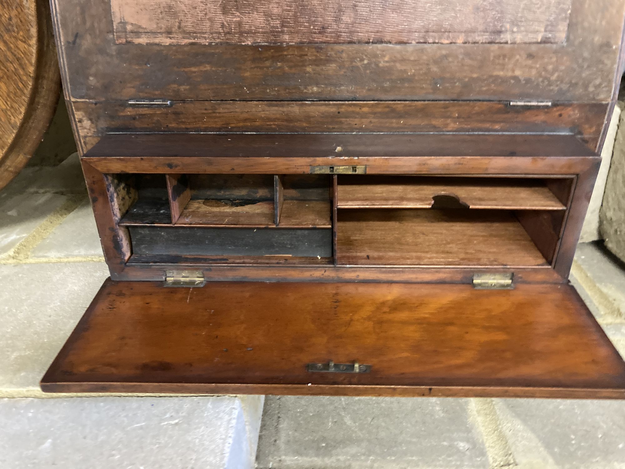 A late Victorian mahogany Davenport, width 53cm, depth 55cm, height 82cm